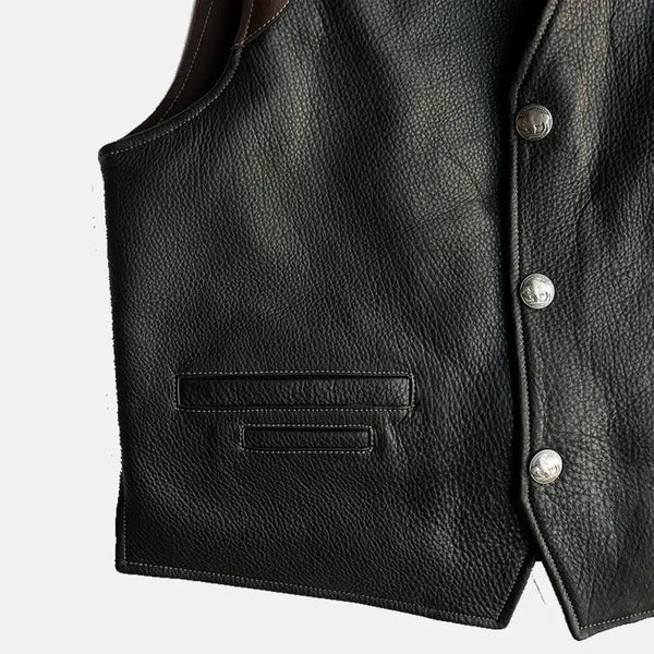 Blaze Smith Leather Vest For Men