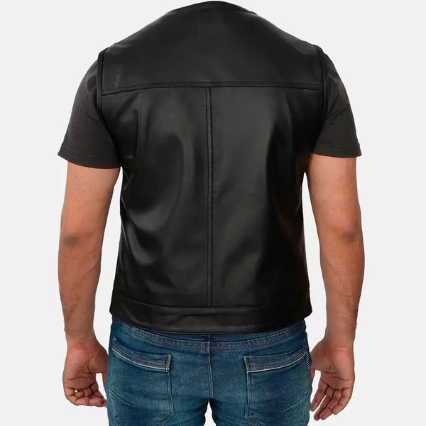 City Walker Mens Leather Vest
