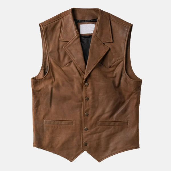 Cycrus Mocha Leather Vest