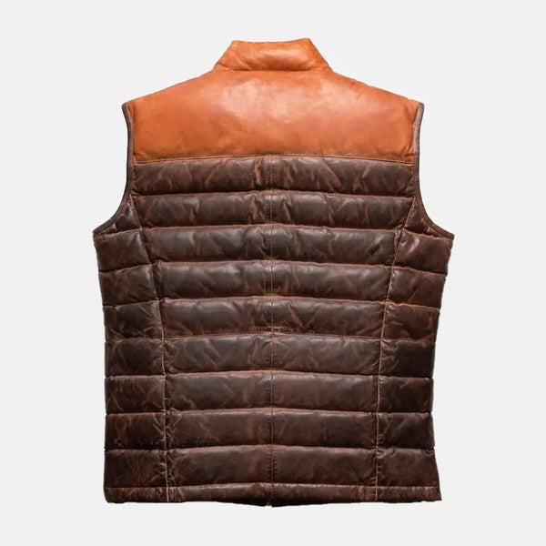 Ebon Attire Mens Leather Motorcycle Vest