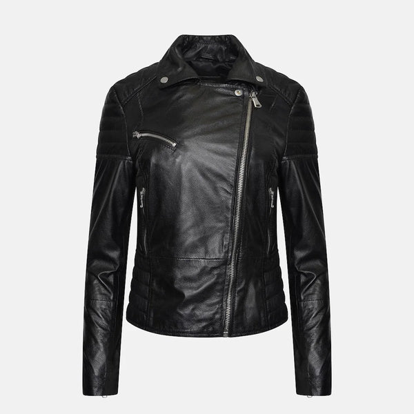 Inferno Vibe Leather Biker Jacket Women