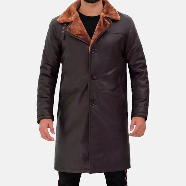 Savage Comfot Mens Leather Duster Coat