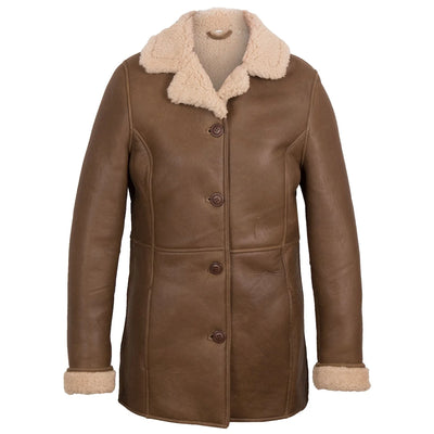 Adelaide Ladies Premium Cognac Coat