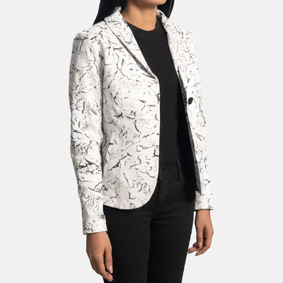 Modern Muse Leather Blazer Women