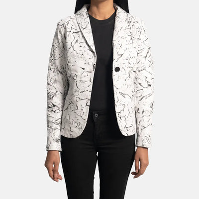 Modern Muse Leather Blazer Women