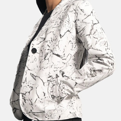 Modern Muse Leather Blazer Women