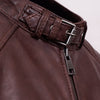 Budd Men's Burgundy Signature Leather Jacket