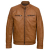 Budd Men's Tan Crafted Leather Jacket