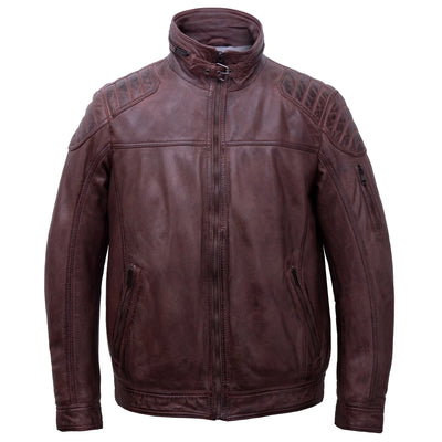 Burgundy Luxe Leather Jacket