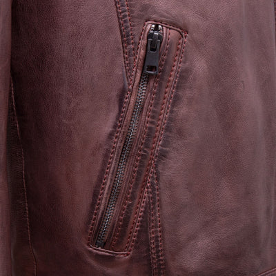 Burgundy Luxe Leather Jacket