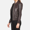 Celestia Leather Bomber Jacket for Women | Order Now