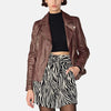 Clara Leather Moto Jacket Women