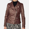 Clara Leather Moto Jacket Women