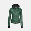 Coral Cove Women's  Hooded Leather Jacket with Removable Hood