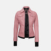 Coral Cove Women's  Hooded Leather Jacket with Removable Hood