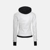 Coral Cove Women's  Hooded Leather Jacket with Removable Hood