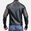 Dawson Dark Biker Leather Jackets For Men