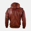 Declan Mens Hooded Leather Jacket