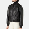 Downtown Class Womens Black Bomber Jacket