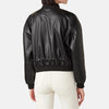 Downtown Class Womens Black Bomber Jacket