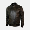 Eamon Leather Bomber Jacket With Removable Hood