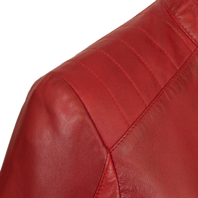 Eleanor Women’s Scarlet Heritage Leather Biker Jacket