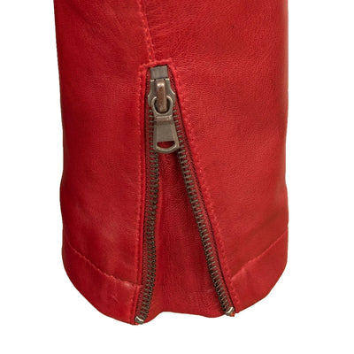 Eleanor Women’s Scarlet Heritage Leather Biker Jacket