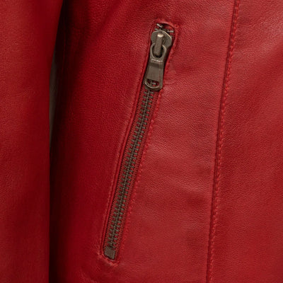 Eleanor Women’s Scarlet Heritage Leather Biker Jacket