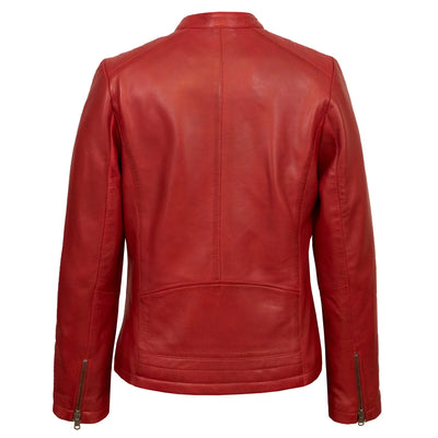 Eleanor Women’s Scarlet Heritage Leather Biker Jacket
