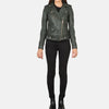 Elegant Odyssey Leather Biker Jacket | Women's Biker Jacket