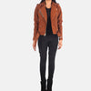 Elegant Odyssey Leather Biker Jacket | Women's Biker Jacket