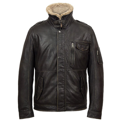 Falcon Men's Brown Leather Jacket