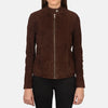 Glam Maverick Suede Leather Jacket for Women