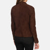 Glam Maverick Suede Leather Jacket for Women