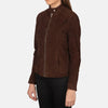 Glam Maverick Suede Leather Jacket for Women