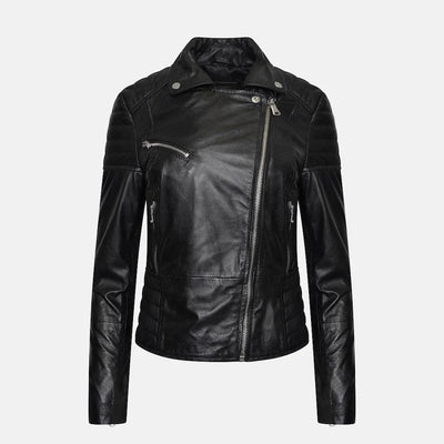 Inferno Vibe Leather Biker Jacket Women