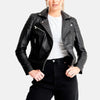 Inferno Vibe Leather Biker Jacket Women