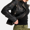 Inferno Vibe Leather Biker Jacket Women