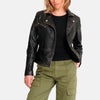 Inferno Vibe Leather Biker Jacket Women