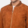 Maximus Leather Bomber Jacket For Men