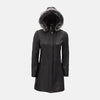 Moonlit Comfort Furry Hooded Leather Jacket Womens