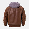 Nexus Leather Motorcycle Jacket with Removeable Hood