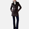 Plush Dreams Women Furry Long Leather Coat