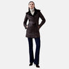 Plush Dreams Women Furry Long Leather Coat