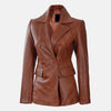 Rene Ascend Women's  Leather Blazer Jacket