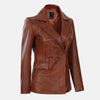 Rene Ascend Women's  Leather Blazer Jacket