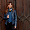 Rory Women's Luxe Blue Leather Jacket