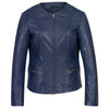 Rory Women's Luxe Blue Leather Jacket