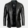 Sartorial Refined Men leather Blazer