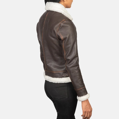 Soft Serenity Leather Bomber Jacket for Women